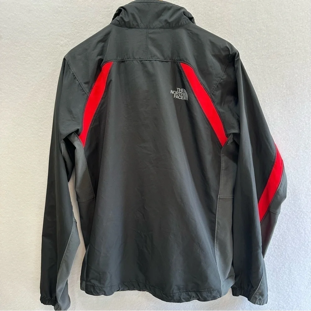 The North Face Men's Lightweight Wind Resistant Jacket Small Gray Red EUC
